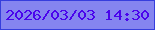文字の大きさ：5、枠の色：363edd、背景の色：8585f0、文字の色：4a04ec 無料ブログパーツのブログ時計