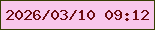 文字の大きさ：3、枠の色：363f04、背景の色：f8c7ec、文字の色：6b0c10 無料ブログパーツのブログ時計