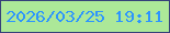 文字の大きさ：1、枠の色：36417a、背景の色：ace898、文字の色：2d95fd 無料ブログパーツのブログ時計