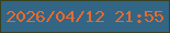 文字の大きさ：3、枠の色：364221、背景の色：336584、文字の色：eb692b 無料ブログパーツのブログ時計