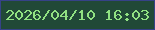 文字の大きさ：2、枠の色：364288、背景の色：214937、文字の色：91e182 無料ブログパーツのブログ時計