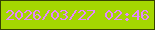 文字の大きさ：1、枠の色：364301、背景の色：a4d701、文字の色：e487fd 無料ブログパーツのブログ時計