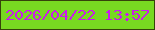 文字の大きさ：3、枠の色：36430a、背景の色：78d921、文字の色：ca1aec 無料ブログパーツのブログ時計