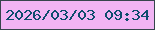 文字の大きさ：5、枠の色：36454d、背景の色：f1b4f4、文字の色：0d4d6d 無料ブログパーツのブログ時計