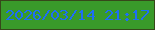文字の大きさ：2、枠の色：36481a、背景の色：399a2a、文字の色：1e6ef6 無料ブログパーツのブログ時計
