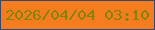 文字の大きさ：3、枠の色：36486b、背景の色：f67d1f、文字の色：808409 無料ブログパーツのブログ時計