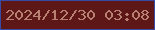 文字の大きさ：4、枠の色：364aa6、背景の色：5d1717、文字の色：b78073 無料ブログパーツのブログ時計