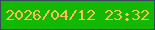 文字の大きさ：3、枠の色：364b57、背景の色：12b804、文字の色：fabf51 無料ブログパーツのブログ時計