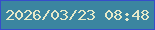 文字の大きさ：2、枠の色：364dca、背景の色：3b85a0、文字の色：e5e9c9 無料ブログパーツのブログ時計