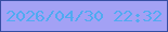 文字の大きさ：3、枠の色：364ea3、背景の色：a3a1f5、文字の色：50aaf1 無料ブログパーツのブログ時計