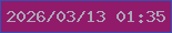 文字の大きさ：3、枠の色：364fb1、背景の色：911a6a、文字の色：aba8b8 無料ブログパーツのブログ時計