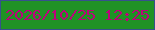 文字の大きさ：5、枠の色：36518d、背景の色：209225、文字の色：bd027b 無料ブログパーツのブログ時計