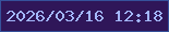文字の大きさ：5、枠の色：36519b、背景の色：2f1659、文字の色：a3b7fd 無料ブログパーツのブログ時計