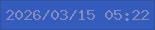 文字の大きさ：4、枠の色：36529f、背景の色：335cbc、文字の色：818cbd 無料ブログパーツのブログ時計