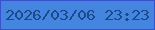 文字の大きさ：5、枠の色：3652cc、背景の色：4485e0、文字の色：1b498b 無料ブログパーツのブログ時計