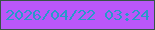 文字の大きさ：4、枠の色：365445、背景の色：ba57f9、文字の色：2899ca 無料ブログパーツのブログ時計