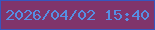 文字の大きさ：4、枠の色：3656bf、背景の色：80346b、文字の色：568ee3 無料ブログパーツのブログ時計