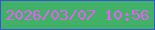 文字の大きさ：5、枠の色：3656d7、背景の色：41b168、文字の色：ea5dfb 無料ブログパーツのブログ時計