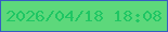 文字の大きさ：2、枠の色：365cc3、背景の色：5dd87b、文字の色：1fc663 無料ブログパーツのブログ時計