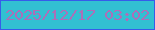 文字の大きさ：2、枠の色：365cea、背景の色：32c0d2、文字の色：ac6fb8 無料ブログパーツのブログ時計