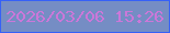 文字の大きさ：4、枠の色：3661f7、背景の色：758dc4、文字の色：cb77d9 無料ブログパーツのブログ時計