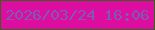 文字の大きさ：1、枠の色：366319、背景の色：dd0da1、文字の色：7c5cac 無料ブログパーツのブログ時計