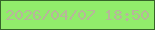 文字の大きさ：2、枠の色：366429、背景の色：91ec6b、文字の色：b8b59b 無料ブログパーツのブログ時計