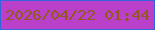 文字の大きさ：1、枠の色：3664dd、背景の色：ba3fc9、文字の色：8f5a1c 無料ブログパーツのブログ時計