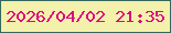 文字の大きさ：5、枠の色：366760、背景の色：f4f1ac、文字の色：db097f 無料ブログパーツのブログ時計