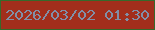 文字の大きさ：5、枠の色：36692b、背景の色：a22e1c、文字の色：818fa7 無料ブログパーツのブログ時計