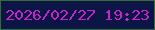 文字の大きさ：3、枠の色：366b39、背景の色：0b1546、文字の色：c526c7 無料ブログパーツのブログ時計