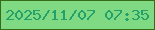 文字の大きさ：2、枠の色：366c16、背景の色：80da84、文字の色：24a16a 無料ブログパーツのブログ時計