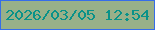 文字の大きさ：3、枠の色：366de9、背景の色：98b089、文字の色：099289 無料ブログパーツのブログ時計