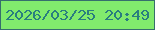 文字の大きさ：5、枠の色：366f6d、背景の色：81eb6d、文字の色：297e7f 無料ブログパーツのブログ時計