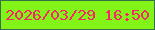 文字の大きさ：5、枠の色：367149、背景の色：82f418、文字の色：f92667 無料ブログパーツのブログ時計