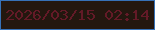 文字の大きさ：2、枠の色：3671b7、背景の色：23170f、文字の色：631a27 無料ブログパーツのブログ時計