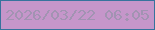 文字の大きさ：2、枠の色：36739d、背景の色：c596ca、文字の色：a293b2 無料ブログパーツのブログ時計