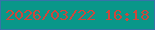 文字の大きさ：3、枠の色：3673a9、背景の色：099789、文字の色：cd473c 無料ブログパーツのブログ時計