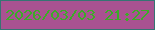 文字の大きさ：1、枠の色：367473、背景の色：a95291、文字の色：3cac27 無料ブログパーツのブログ時計