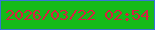 文字の大きさ：3、枠の色：3674d6、背景の色：15ba19、文字の色：d82042 無料ブログパーツのブログ時計