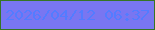 文字の大きさ：5、枠の色：367523、背景の色：7976f1、文字の色：537cff 無料ブログパーツのブログ時計