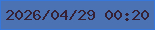 文字の大きさ：4、枠の色：3677dc、背景の色：4b72b2、文字の色：352133 無料ブログパーツのブログ時計