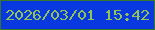 文字の大きさ：3、枠の色：367827、背景の色：0839e0、文字の色：90c457 無料ブログパーツのブログ時計