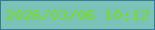 文字の大きさ：4、枠の色：367a93、背景の色：7bc3b8、文字の色：79dd1a 無料ブログパーツのブログ時計