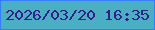 文字の大きさ：2、枠の色：367cfb、背景の色：4aafc2、文字の色：321e8d 無料ブログパーツのブログ時計