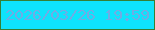 文字の大きさ：3、枠の色：367f34、背景の色：0ee3fc、文字の色：6face5 無料ブログパーツのブログ時計