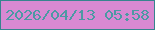 文字の大きさ：5、枠の色：36848e、背景の色：d889d2、文字の色：4c99a3 無料ブログパーツのブログ時計