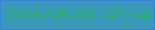 文字の大きさ：2、枠の色：3685d5、背景の色：3c98ba、文字の色：24b665 無料ブログパーツのブログ時計