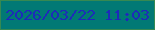 文字の大きさ：2、枠の色：368952、背景の色：017975、文字の色：1d2bb9 無料ブログパーツのブログ時計