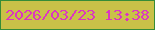 文字の大きさ：2、枠の色：368c37、背景の色：c9c148、文字の色：dc35c1 無料ブログパーツのブログ時計